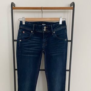Hudson Jeans Colin Skinny Jeans, Dark Blue, 24, Like New